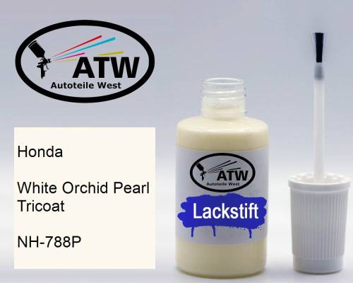 Honda, White Orchid Pearl Tricoat, NH-788P: 20ml Lackstift, von ATW Autoteile West.